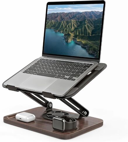 Laptop Stand for Desk,Adjustable Computer Stand with 360° Rotating Base,Foldable & Portable Laptop Stand,Ergonomic Laptop Riser for Collaborative Work,Fits up to 15.6" Notebooks/Laptops in Kuwait