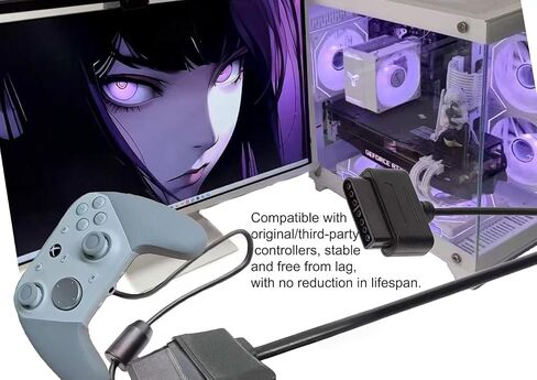وصلة تحكم بطول 1.8 متر متوافقة مع وحدة تحكم ألعاب Sony PlayStation 1 وPlayStation 2 PS2 (6FT) in Kuwait