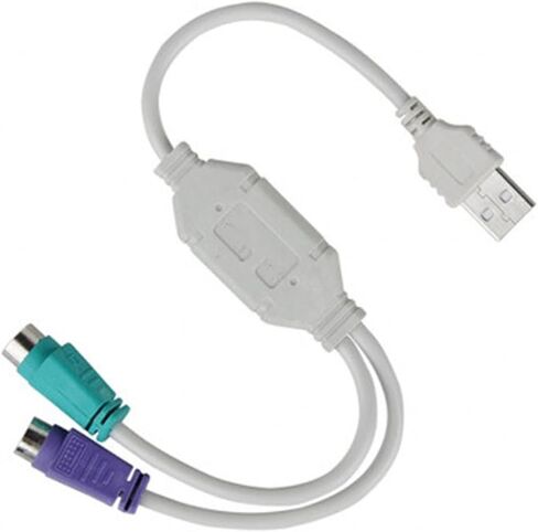 1PC USB Male to PS/2 PS2 Female Converter Cable Cord Adapter Keyboard in Saudi Arabia