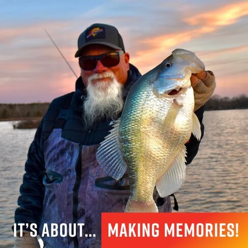 Crappie Magnet 78-Piece Kit - 64 Bodies, 2 E - Z Floats, 6 Crappie Magnet Jig Heads, 8 Double Cross Jig Heads, Freshwater Fishing Kit in Kuwait