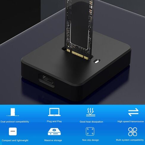 Fabater 10Gbps NVMe Docking Station Efficient Heat Dissipation for Home and Work with Compatible SSDs 2230 2242 2260 2280 in Saudi Arabia