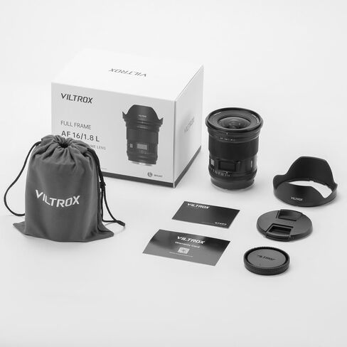 VILTROX AF 16mm F1.8 F/1.8 L Full Frame Autofocus Wide Angle Lens for L-Mount Cameras SL SL2 SL2-S SL3 S1 S1R S1H S5 S5M2 S5M2X FP FPL in Saudi Arabia