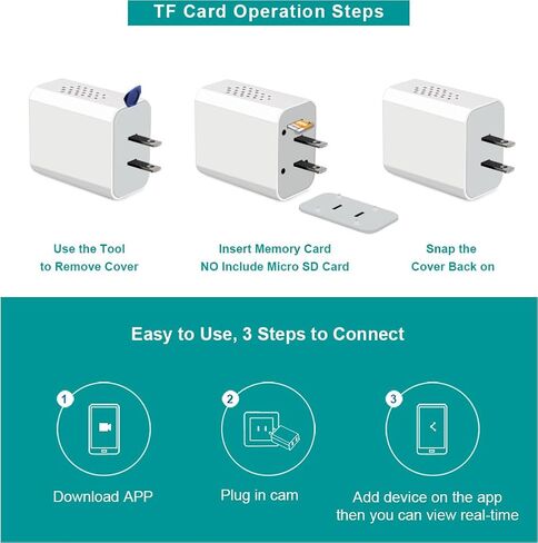 Hidden Camera with Wireless Charger - 1080P HD Spy Camera, Motion Detection, Suitable for Home Security Monitoring of Babies/Pets/Nanny(2.4g only) in Kuwait