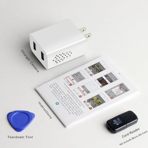 Hidden Camera with Wireless Charger - 1080P HD Spy Camera, Motion Detection, Suitable for Home Security Monitoring of Babies/Pets/Nanny(2.4g only) in Kuwait
