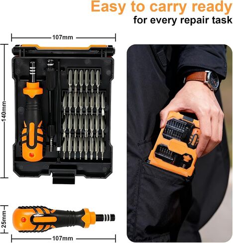 Laptop Precision Screwdriver Set,33 in 1 Magnetic Small Screwdriver Electronic Repair Tool Kit for Phone, Glasses, Watch, Ring Doorbell, RC Car, Xbox,Toys in Saudi Arabia