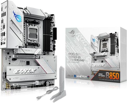 ASUS ROG Strix B850-A Gaming WiFi R2 AMD AM5 B850 ATX Motherboard with 14+2+1 Power Stages, DDR5 Support with AEMP, WiFi 7, 4X M.2, PCIe 5.0 x16, USB 20Gbps Type-C, ASUS AI Advisor, AI Networking II in Saudi Arabia
