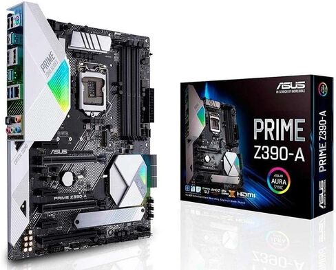 Asus Prime Z390-A Motherboard LGA1151 (Intel 8th and 9th Gen) ATX DDR4 DP HDMI M.2 USB 3.1 Gen2 Gigabit LAN in Saudi Arabia