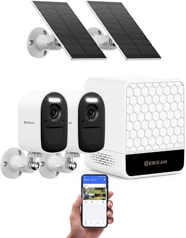 4MP Wireless Security Cameras Outdoor, 4-Cam Kit, Solar in Kuwait