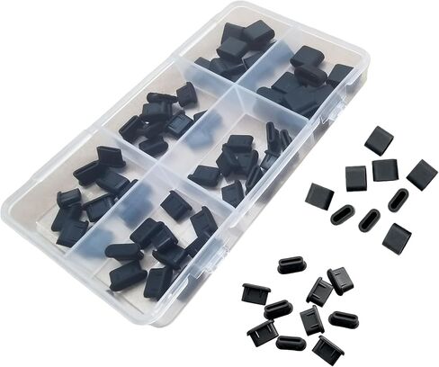 60PCS Silicone Type C Port Anti Dust Plugs USB C Dust Cover Cap Stopper in Kuwait