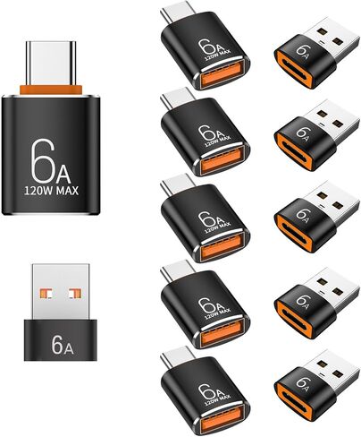 Pastall 12P 10Gbps/120W USBC to USB Adapter & C Male to 3.1 Female Adapter in Saudi Arabia