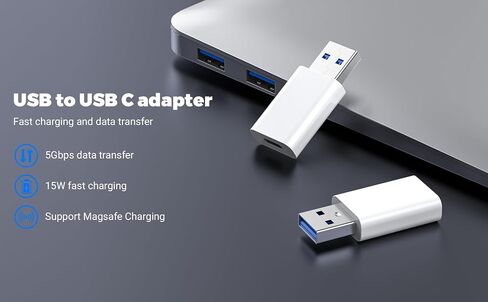 Pastall USB to USB C Adapter 2 Pack,USB-C Female to USB Male Adapter in Kuwait