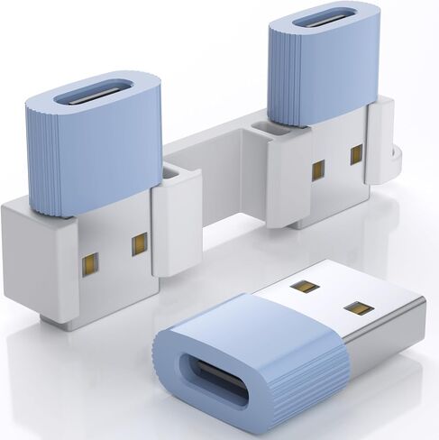 محول USB إلى USB C، محول USB-C أنثى إلى USB ذكر 3 عبوات (أبيض) in Kuwait