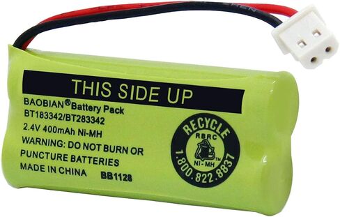 BT183342 BT283342 2.4V 400mah Ni-MH بطارية هاتف لاسلكية متوافقة مع AT&T BT162342 BT-162342 BT166342 BT-166342 BT266342 BT-266342 BT-183342 BT-283342 VTech CS6329 CS6114 CS6419 (8 عبوات) in Kuwait