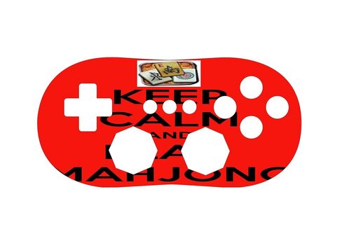Keep Calm and Play Mahjong Vinyl Decal Sticker Skin by Debbie's Designs for Wii Classic Controller in Saudi Arabia