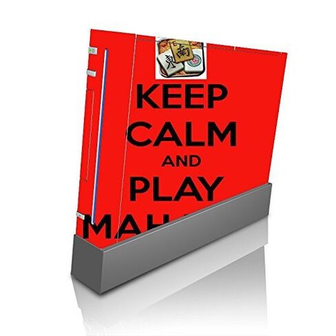 Keep Calm and Play Mahjong Vinyl Decal Sticker Skin by Debbie's Designs for Wii Console in Saudi Arabia