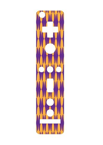 Purple and Orange Geometric Design Vinyl Decal Sticker Skin by Debbie's Designs for Wiimote Wii Controller in Saudi Arabia