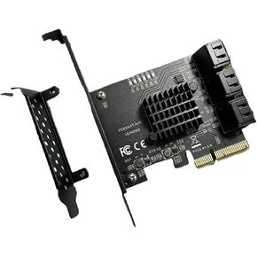 PCIe x4 ASM1166 6-Port SATA 3.0 6Gbps Expansion Card in Saudi Arabia