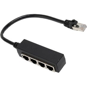 RJ45 Ethernet Splitter 1 to 4 Port Network Cable Adapter for Laptop Desktop Internet Sharing in Kuwait