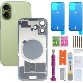 Back Glass Replacement for iPhone 17(6.3 inches,Black) Integrated Glass & Magnet & Metal Phase Ring Repair Tools are Included in Saudi Arabia