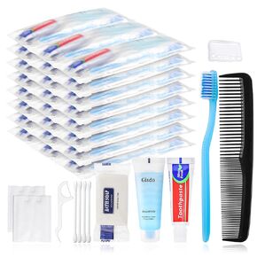 100 Kits Basic Toiletry Kits Travel Personal Hygiene Kit Bulk(10-IN-1) in Kuwait