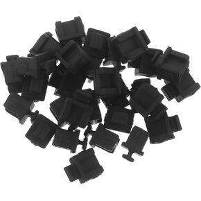 STOBAZA 30pcs Silicone Dust Plug Caps for Sfp Module and Network Router, Black Fiber Module Port Protector with Dust Prevention Function, Extends Equipment Lifespan, for Telecom Equipment in Saudi Arabia