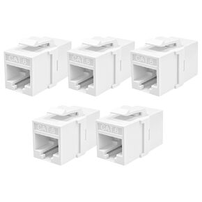 Cyberguys! CAT6 Keystone Jack Unshielded Inline Coupler, Rectangle, 5-Pack in Saudi Arabia