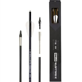 BALLISTA Sting Micro-Diameter Crossbow Bolts Carbon Arrows with Field Tips, Half-Moon Nocks, Penetrator Inserts for Hunting Broadheads OD 6.0mm in Kuwait