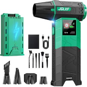 Electric Air Duster Upgraded, 130000RPM Gear Adjustable Compressed Air Duster, 4000mAh Removable Battery, Cordless Air Blower Electric Cleaner Kit for PC/Keyboard/Car, Replaces Compressed Air Cans in Kuwait