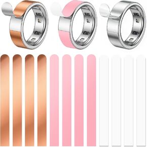 12 Pack Skin Cover for Oura Ring Gen4/3, Ultra-Thin Stylish Decal Protector Clear Film Accessories Anti-Scratch Protective Stickers for Oura Ring 4/3 (Clear + Silver + Gold, Size 9/8/7/6/5/4) in Kuwait