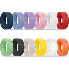 16 Pack Cover Compatible with Oura Ring 4/4 Ceramic/3/Samsung Galaxy Ring/UltraHuman/RingConn Gen 2 Air/2/1, Silicone Anti-Slip Wave Texture Anti-Scratch Protector Case for Working Out Gym in Saudi Arabia