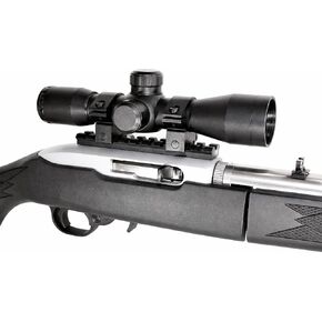 4x32 Rifle Scope for Ruger 10/22 – Fixed Power Optic with Weaver Rail Base & Rings, Matte Black Aluminum Hunting Scope in Saudi Arabia