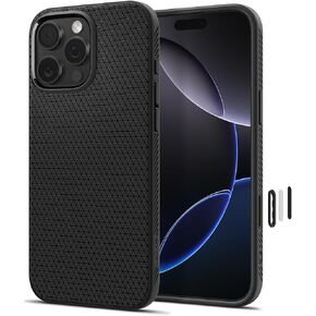 Spigen for iPhone 16 Pro Max Case, Liquid Air T MagFit [Camera Control Button Coverage] [Military-Grade Protection] [Compatible with MagSafe] - Matte Black in Saudi Arabia