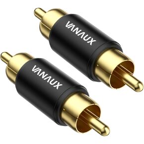 VANAUX 2-Pack مطلية بالذهب RCA أنثى إلى أنثى مقرنة، محولات موصلات برميل تمديد كابلات مضخم الصوت RCA لHDTV، ومكبرات الصوت، ومكبرات الصوت، وصوت السيارة in Kuwait