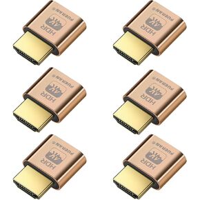 HDMI Dummy Plug 4K@60Hz 2K@120Hz 1080P@144Hz, Virtual Monitor Emulator, Headless Display Adapter, EDID Emulator, Supports for Windows, Mac, Linux – Plug & Play （Golden 4K60Hz 1Pack） in Saudi Arabia
