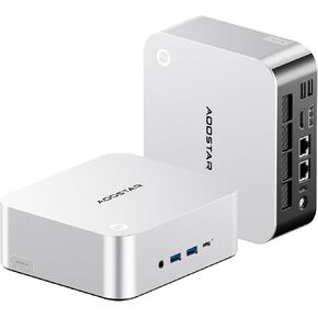 AOOSTAR MACO AMD Ryzen 7 H255 Mini PC (8C/16T, up to 4.9GHz), 24GB DDR5 + 1TB PCIe4.0 SSD, Radeon 780M, OCuLink eGPU, Dual USB4, Dual 2.5G LAN, 4-Screen 4K, WiFi6 — Mini Gaming Desktop in Kuwait