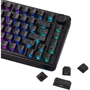 EPOMAKER SmokFiber Keycaps Set, 120 Keys Side-Printed Shine-Through Keycaps in Saudi Arabia
