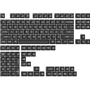Keychron KSA Profile Double-Shot PBT Keycap Set, 137 Keys White on Black, Compatible with MX Mechanical Switches, Non-Shine-Through, Fits ANSI Layouts (100%, TKL, 96%, 75%, 65%, 60%) in Saudi Arabia