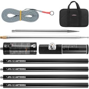 JPC-12 Portable HF Antenna,7MHz-50MHz Full Band HF Vertical Antenna, 40m-6m 8 Bands, with Sliding Adjuster, Suitable for Amateur Radio and Outdoor Use (4.1 Meters) in Saudi Arabia