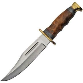 SZCO Bowie Knife 11.25 Inch - Pocket Knifes with Stainless Steel Blade, Bone/Wood Handle & Leather Sheath - Camping Knife for Hiking, Camping & Camping - Skinning knife for Men in Saudi Arabia