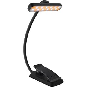 karidi Rechargeable 24 LED Book Light for Reading, 360° Flexible Gooseneck, 5 Color Tones, Clip-on for Books/Tablet/Bed, USB-C, 80H Glare-Free Eye Care (White) in Kuwait