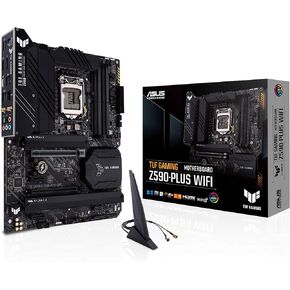 ASUS TUF Gaming Z590-Plus WiFi 6 LGA 1200 (Intel 11th/10th Gen) ATX Gaming Motherboard (PCIe 4.0, 3xM.2/NVMe SSD, 14+2 Power Stages, USB 3.2 Front Panel Type-C,2.5Gb LAN, Thunderbolt 4, Aura RGB) in Saudi Arabia