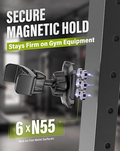 OQTIQ Magnetic Phone Holder for Gym, Strong Magnetic Mount, 360° Rotation in Kuwait