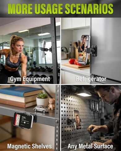 OQTIQ Magnetic Phone Holder for Gym, Strong Magnetic Mount, 360° Rotation in Kuwait