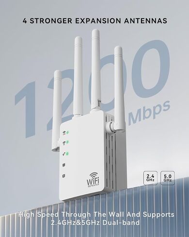 2026 WiFi Extenders Signal Booster with Dual Band 5GHz/2.4GHz, Long Range Up to 13888 sq. ft & 150+ Devices, Internet Extender WiFi Booster, WiFi Extenders Signal Booster for Home and Outdoors in Saudi Arabia