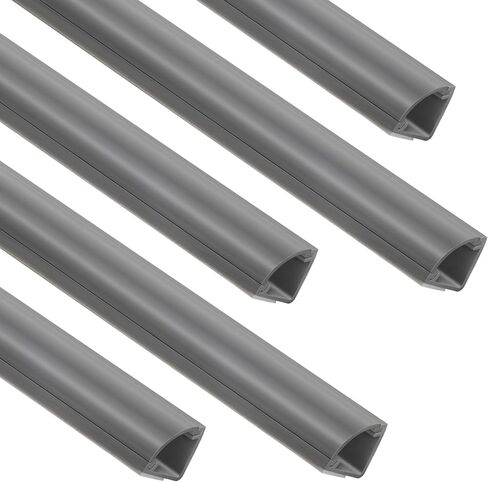 85in Corner Cable Concealer, One-Cord Corner Duct, Paintable Corner Cord Cover, Cable Management Channel for Wall Corner, Floor Baseboard, Ceiling, Grey in Saudi Arabia