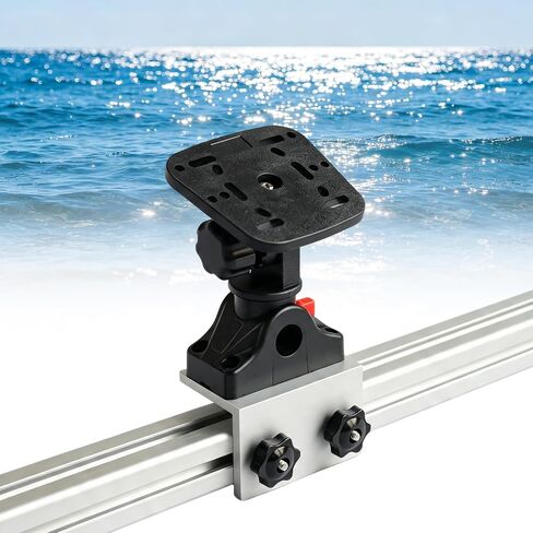 Fish Finder Mounting Base Bracket for 90 Degree Boat Track System/Versatrack System/Lund Sport Track/G3/Lowe/Bass Tracker/Ranger Track Fish Finder Brackets Rotating GPS Plate in Kuwait