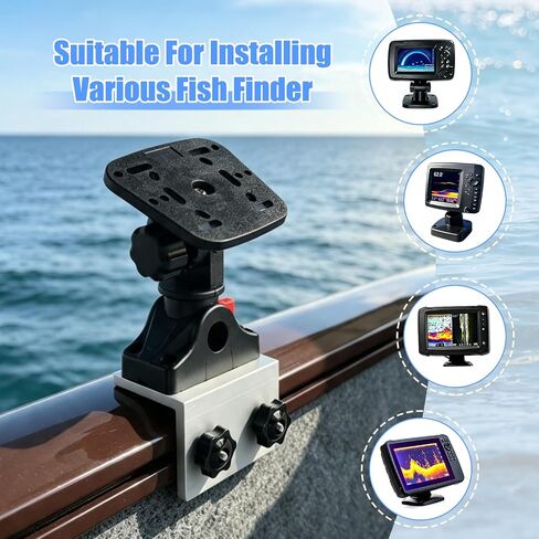 Fish Finder Mounting Base Bracket for 90 Degree Boat Track System/Versatrack System/Lund Sport Track/G3/Lowe/Bass Tracker/Ranger Track Fish Finder Brackets Rotating GPS Plate in Kuwait