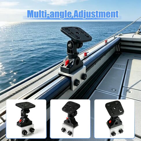 Fish Finder Mounting Base Bracket for 90 Degree Boat Track System/Versatrack System/Lund Sport Track/G3/Lowe/Bass Tracker/Ranger Track Fish Finder Brackets Rotating GPS Plate in Kuwait