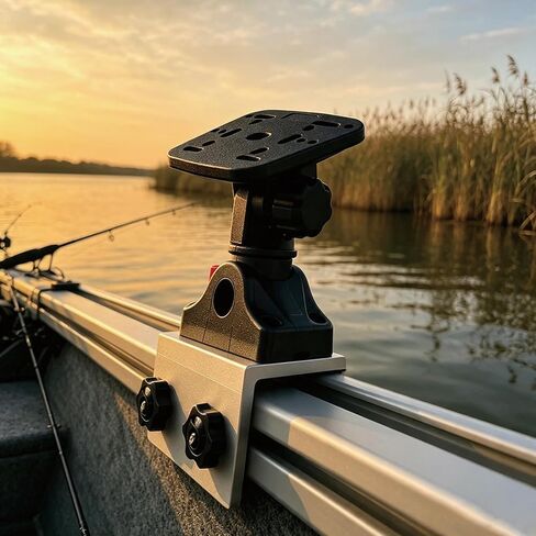 Fish Finder Mounting Base Bracket for 90 Degree Boat Track System/Versatrack System/Lund Sport Track/G3/Lowe/Bass Tracker/Ranger Track Fish Finder Brackets Rotating GPS Plate in Kuwait
