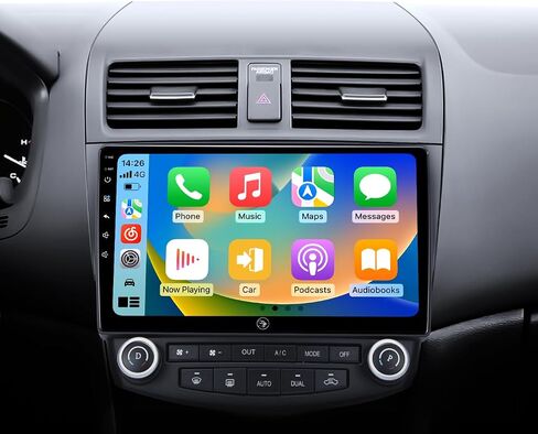 10.2'' Car Radio Stereo for Honda Accord 7th 2003 2004 2005 2006 2007 2+64G IPS HD Touch Screen/Wireless CarPlay/Android Auto/GPS FM/SWC Bluetooth/1080P Backup Camera (10.2 inch) in Kuwait